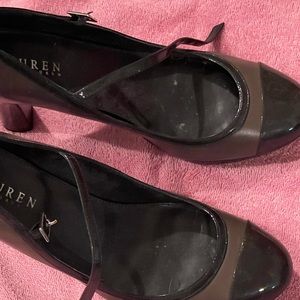 Black-brown high heels